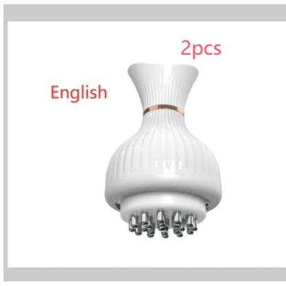 White electronic device with multiple ports on a white background, labeled '2pcs' and 'English'.