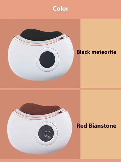 Two spherical devices with black and red accents on a beige background