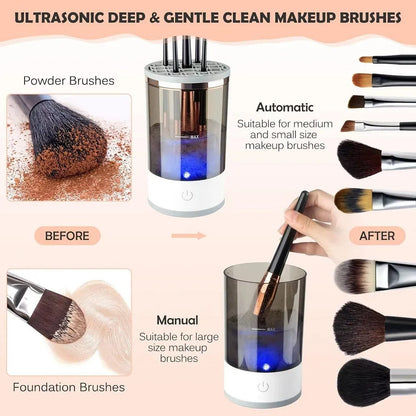 ultrasonic deep & gentle clean makeup brushes