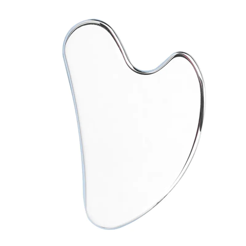 Metallic heart-shaped cookie cutter on a white background