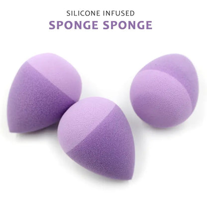 Three silicone infused sponge sponges on a white background with text.