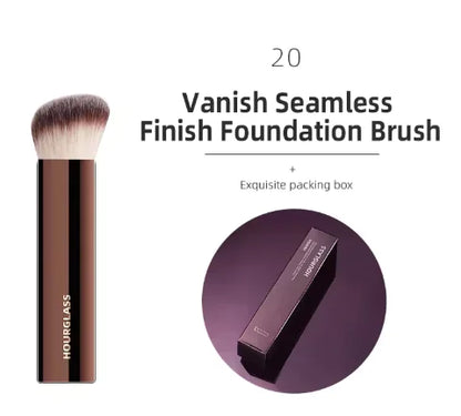 Vanish Seamless Finish Foundation Brush with Hourglass packaging on a white background
